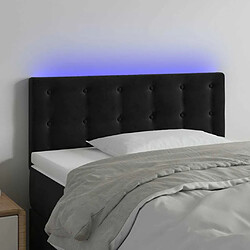 Maison Chic Tête de lit moderne à LED lumineuse pour chambre - Décoration de lit Noir 90x5x78/88 cm Velours -MN31395