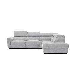 Acheter Courtois Laville Canapé d'angle droit Calvera Calvera 5 places avec un relax électrique tissu gris clair