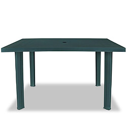 Maison Chic Table de jardin | Table d'extérieur Vert 126 x 76 x 72 cm Plastique -GKD29155