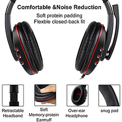 Avis GUPBOO Casque de jeu RLOVS casque de jeu filaire 3.5mm avec micro et contrôle du Volume casque de jeu casque pour Xbox PS4 PC