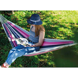 Hamac de jardin 200x100 cm violet rayures Master Party