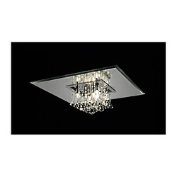 Luminaire Center Plafonnier Starda carré 8 Ampoules G9 chrome poli/cristal Coloris : chrome poli, Mirrorouge Glass Coloris de l'abat jour : Mirrorouge Longueur en Cm : 50 Largeur en Cm : 50 Hauteur en Cm : 19 Poids en Kilos : 7,5 Nom