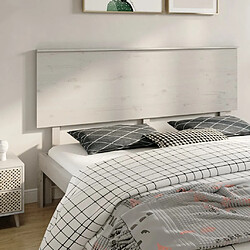 vidaXL Tête de lit Blanc 184x6x82,5 cm Bois massif de pin