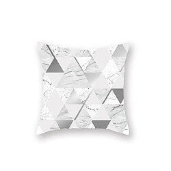 Acheter YP Select 3 Pcs Argent Gris Géométrique Pêche-Peau Oreiller Titulaire Bus Bureau Oreiller Housse de Coussin - 2 Argent 45X45 CM