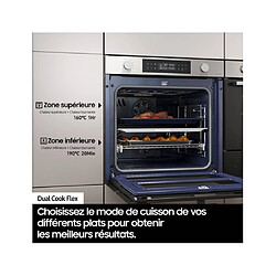 Four encastrable 76l 60cm pyrolyse carbone - NV7B45502AB - SAMSUNG pas cher