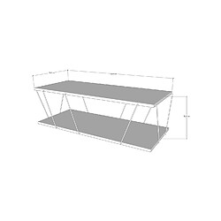 Avis Toilinux Table basse filaire en Panneaux Mélaminées et Métal - Marron