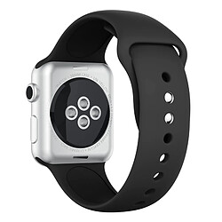 Wewoo Bracelet Bande de montre en silicone à double rivets pour Apple Watch séries 3 et 2 1 42 mm (Noir)