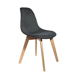 Mes Lot de 2 chaise repas 46x55x85 cm en mailles noir et naturel