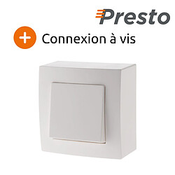 Interrupteur complet va et vient 10A en saillie blanc - gamme Presto - Zenitech