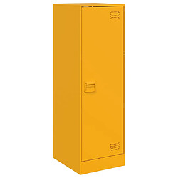 vidaXL Buffet jaune moutarde 34,5x39x107 cm acier