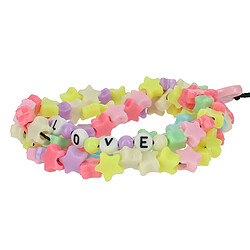 Avizar Bijou Téléphone Bracelet Love Étoiles 65cm Collection Lovely Multicolore