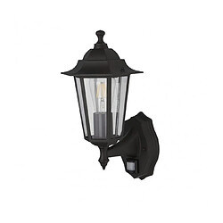 Searchlight Applique de jardin détécteur Alex Verre,moulé Noir mat,Transparent 1 ampoule 37cm