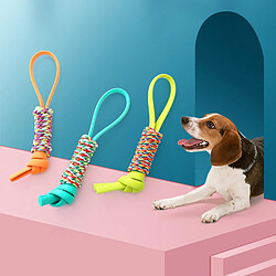 Corde à mordiller interactive pour chien tressée 3 couleurs pour petits chiens moyens