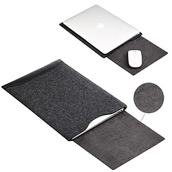 Sacoche en cuir SOYAN avec tapis de souris pour Macbook Pro 15 pouces (2016) - Noir