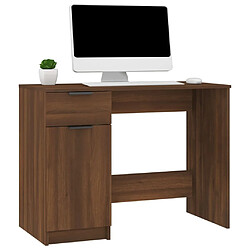 Acheter Maison Chic Bureau,Table de travail,bureau de travail pour chambre Chêne marron 100x50x75 cm Bois d'ingénierie -GKD63174