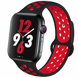 PHONECARE Bracelet Bicolore SportStyle pour Apple Watch Series 7 - 41mm - Noir / rouge