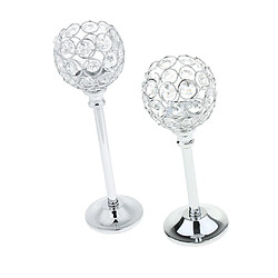 2x bougeoir bougie chauffe-plat en cristal avec bougie chauffe-plat