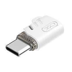 XO Adaptateur Micro-USB Femelle vers USB C Mâle Design Ultra-compact Blanc