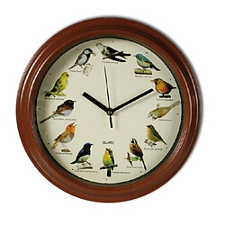 Totalcadeau Horloge murale à oiseaux musicale melodie