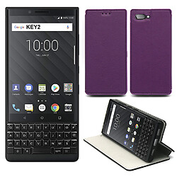 Xeptio Etui Luxe Blackberry Key 2 Ultra Slim violet Style Cuir avec Stand - Housse Coque Antichoc de Protection pour Blackberry KeyOne 2/Key2 Smartphone 2018 - Accessoires Pochette Exceptional Case !