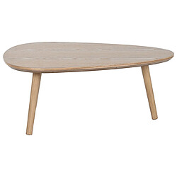 Pegane Table basse, table de salon en bois de pin coloris naturel - longueur 80 x profondeur 56 x Hauteur 33 cm