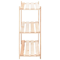 Acheter vidaXL Étagères de rangement à 3 niveaux 2 pcs 80x38x90 cm Pin 150 kg