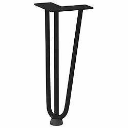 Avis vidaXL Pieds de table en forme d'épingle à cheveux 4 pcs noir 30 cm