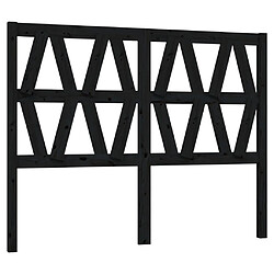 Maison Chic Tête de lit scandinave pour lit adulte,Meuble de chambre Noir 166x4x100 cm Bois massif de pin -MN56905