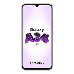 Samsung A346B/DSN Galaxy A34 5G (Double Sim - 6.6", 128 Go, 6 Go RAM) Argent