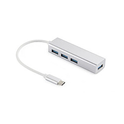 Sandberg USB-C to 4 x USB 3.0 Hub SAVER USB-C to 4 x USB 3.0 Hub SAVER, USB 2.0 Type-C, USB 3.2 Gen 1 (3.1 Gen 1) Type-A, Silver, Aluminium, 1