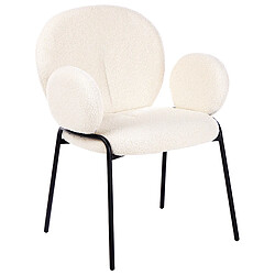 Acheter Beliani Chaise de salle à manger ELY Set de 2 Bouclé Blanc cassé