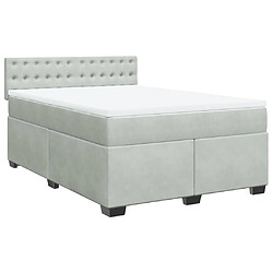 Avis Vidaxl Sommier à lattes de lit et matelas Gris clair 140x190cm Velours