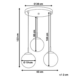 Avis Beliani Lampe suspension KANGAROO Métal Multicolore