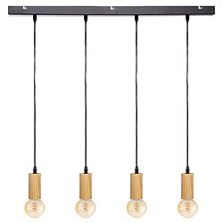 Atmosphera, Createur D'Interieur Suspension x 4 Bois Ays Naturel L 80