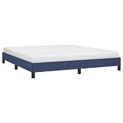 Avis Maison Chic Lit adulte - Lit simple Cadre de lit,Structure du lit Contemporain Bleu 160x200 cm Tissu -MN84153