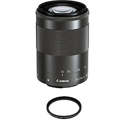 CANON EF-M 55-200mm F4.5-6.3 IS STM Black (No box) + HOYA 52mm PRO 1D Protector