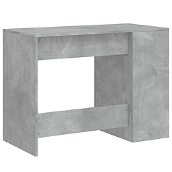 Helloshop26 Bureau table poste de travail meuble d'ordinateur informatique étude 102 x 50 x 75 cm bois d'ingénierie gris 02_0023831 pas cher