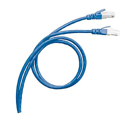 cordon de brassage rj45 - c6 - sf/utp - bleu - 3 mètres - legrand 051754