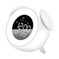 Avis Musique LED Réveil Réveille-toi Horloge Lumière Pour Bébé Chambre Étudiant Horloge Blanc