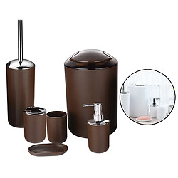 Acheter 6xBathroom Accessories Set Ensemble Cadeau De Salle De Bain De Luxe Distributeur De Savon Café