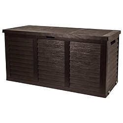 TOOD Malle de rangement en resine - 306 L - 119x52x58 cm - Marron anthracite