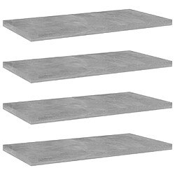 vidaXL Panneaux de bibliothèque 4 pcs gris béton bois d’ingénierie