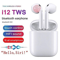 I12 TWS écouteurs sans fil Bluetooth 5.0 écouteurs Smart Touch Control Charge