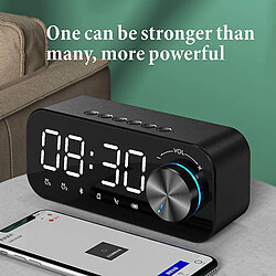 Universal Affichage de LED du réveil Bluetooth Mini Boîte de son sans fil avec haut-parleur FM Radio TF Subwoofer Portable Center Center