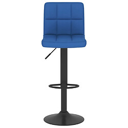 Avis vidaXL Tabourets de bar lot de 2 bleu tissu