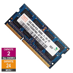 Barrette Mémoire 2Go RAM DDR3 Hynix HMT125S6BFR8C-G7 SO-DIMM PC3-8500 1066MHz 2Rx8 - Reconditionné