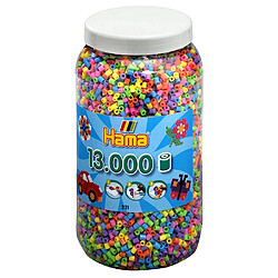 HAMA Pot de 13000 perles pastel à repasser