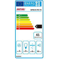 Acheter Hotte Aspirante sous Meuble 60cm, 3 Vitesses d'Aspiration, Recirculation Air, , Blanc, MPM, MPM-61-PX-70