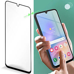 Avizar Verre Trempé pour Samsung Galaxy A05s Adhésion Totale Noir Transparent pas cher