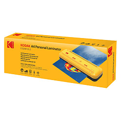 KODAK Laminator KD-LMVC - Plastifieuse A4, 2 rouleaux, Vitesse de plastification : 25cm/min, Temps de préchauffage : 4-5 minutes - Jaune